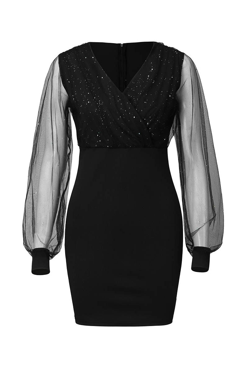 Levoire | Robe Courte Avec Brillance Et Transparence