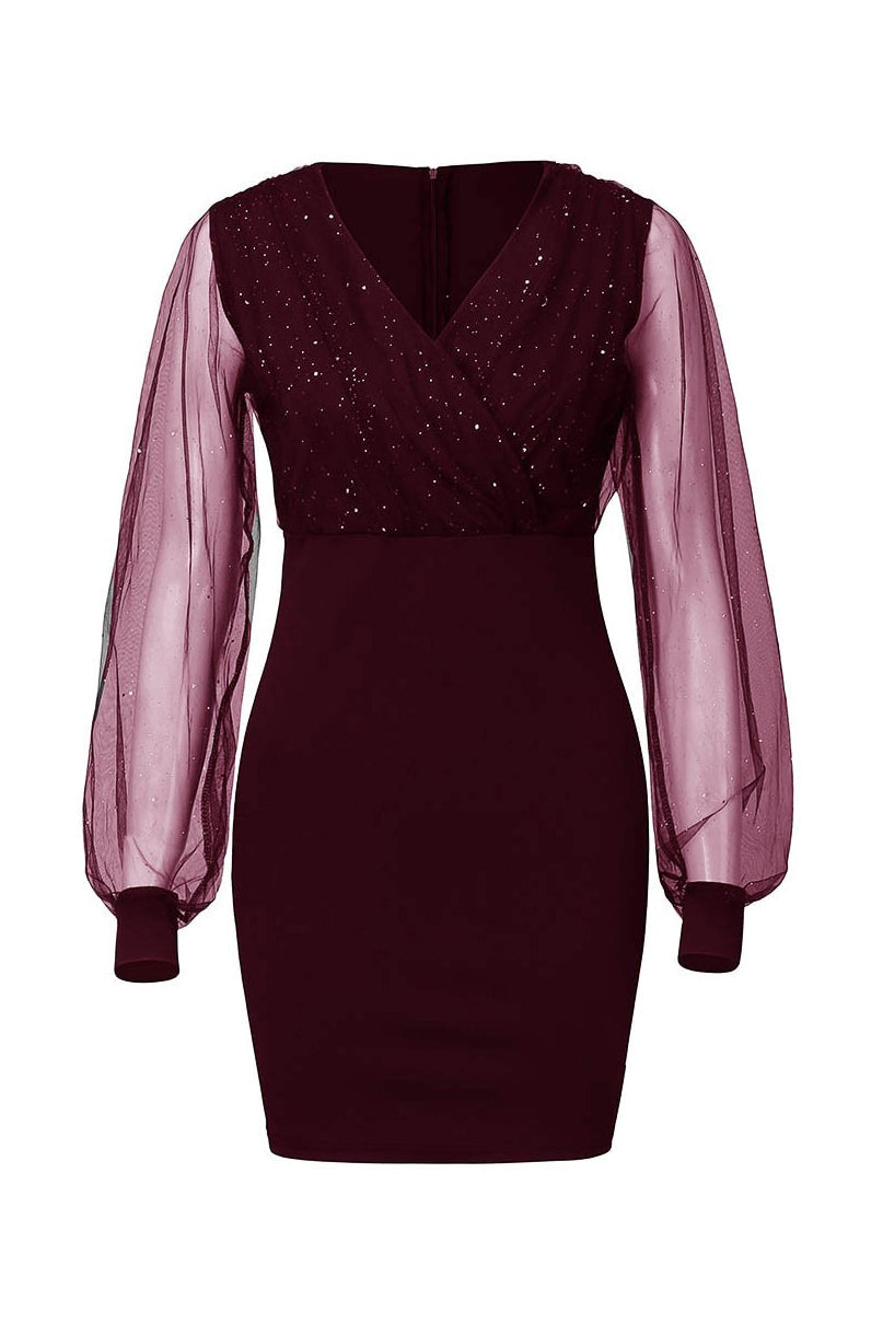Levoire | Robe Courte Avec Brillance Et Transparence