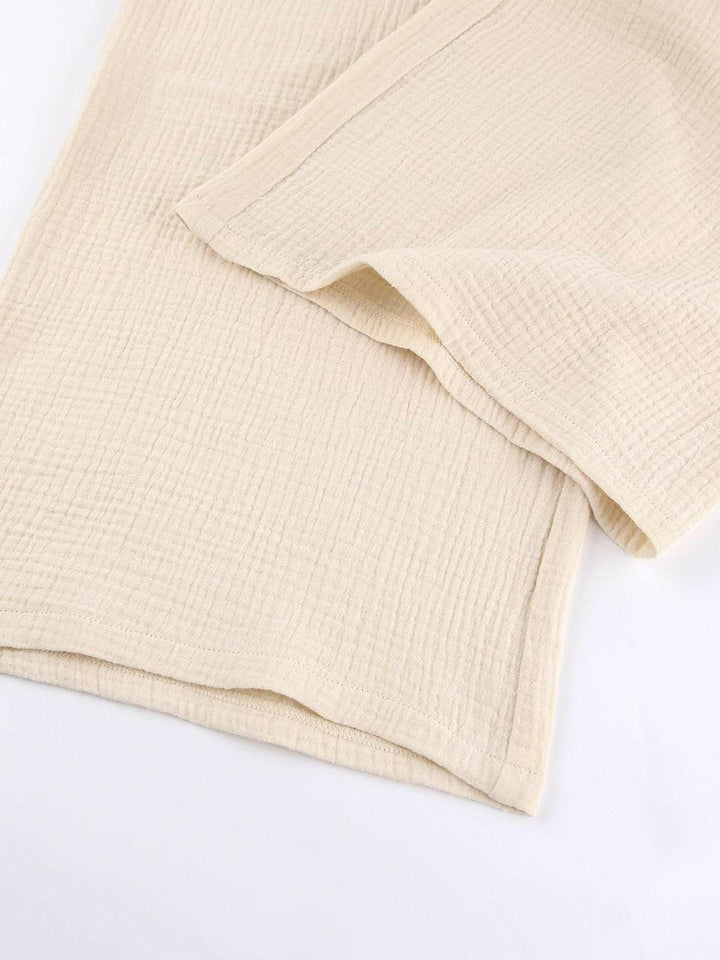 Levoire | Kaki Pur Coton Coupe Ample Pantalon Set