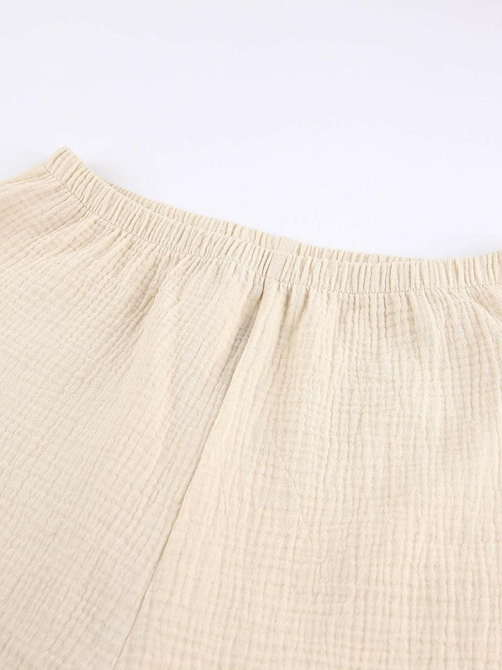 Levoire | Kaki Pur Coton Coupe Ample Pantalon Set