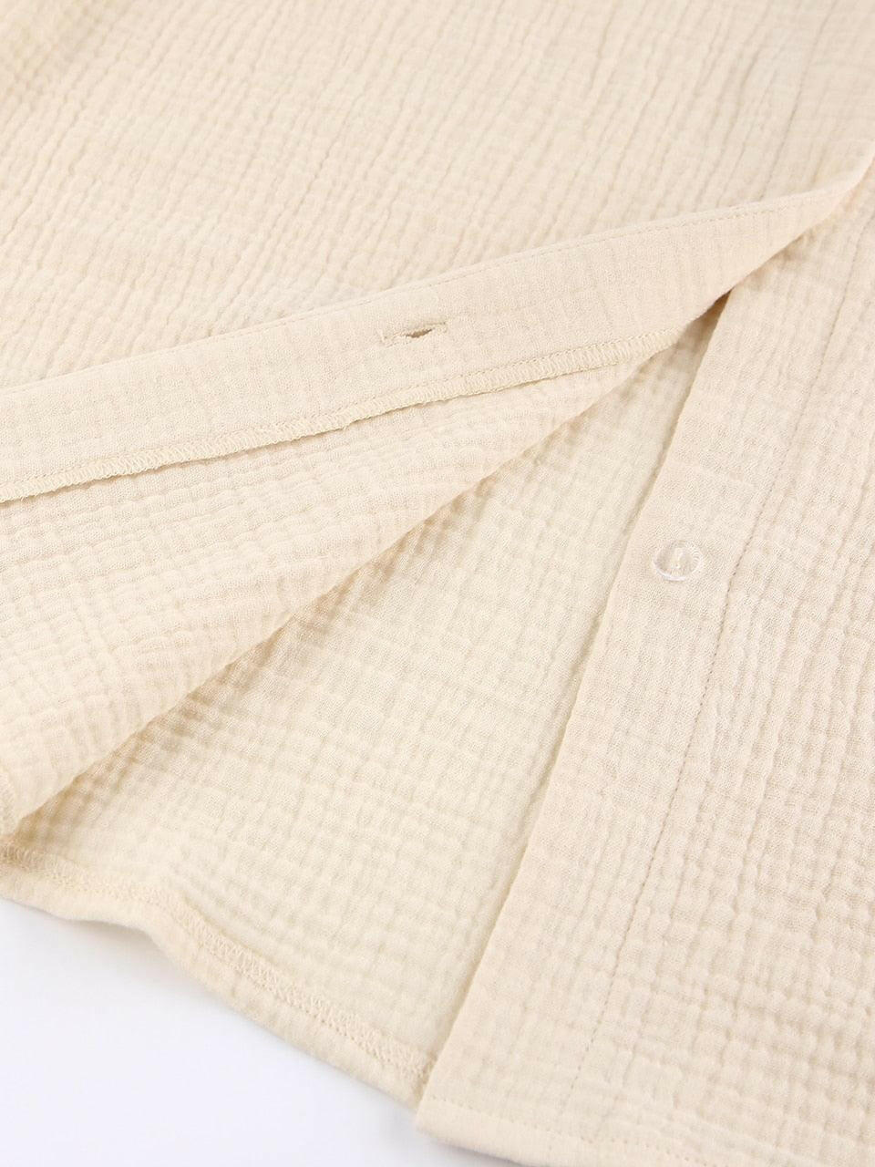 Levoire | Kaki Pur Coton Coupe Ample Pantalon Set