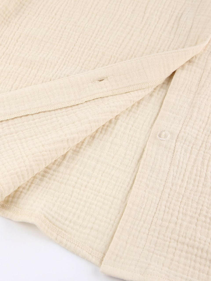 Levoire | Kaki Pur Coton Coupe Ample Pantalon Set