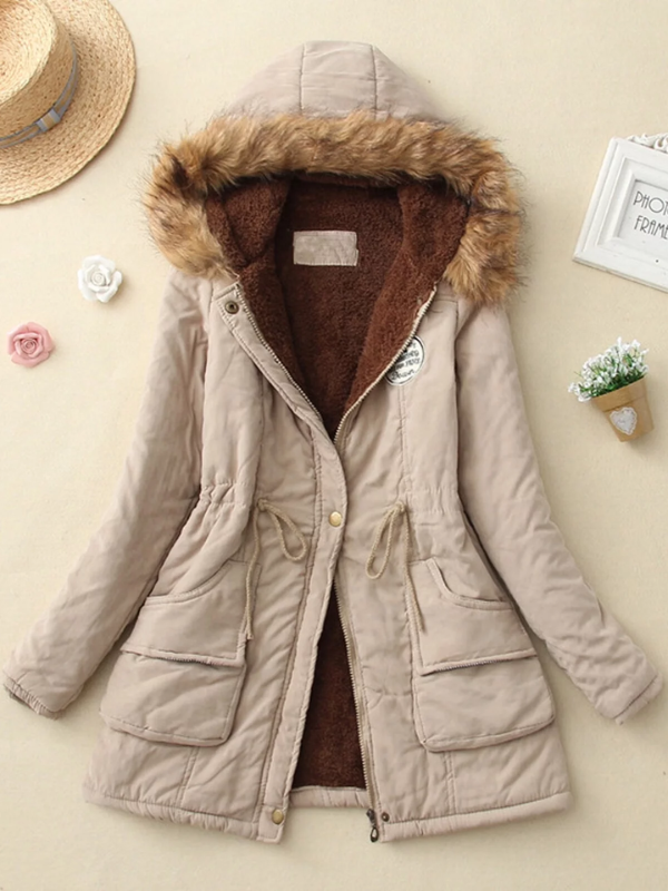 Levoire | Chic Moderne Veste Chaude Pour Femmes Khaki