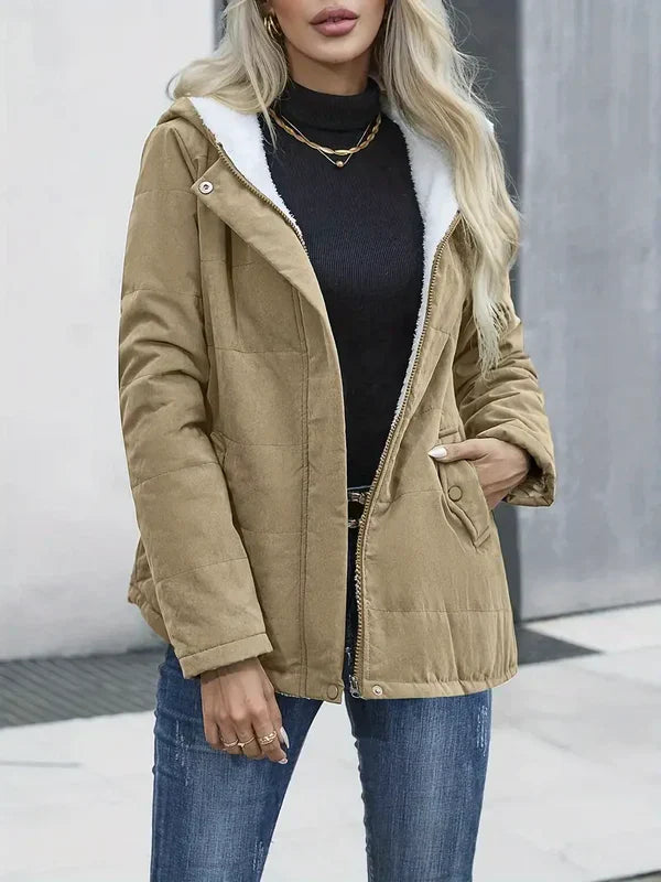 Levoire | Veste élégante avec capuche Khaki