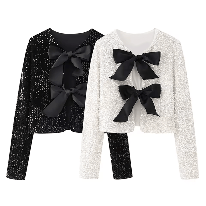 Levoire | Veste élégante nœuds paillettes femme