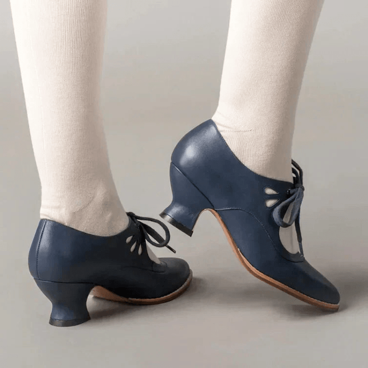 Levoire | Edwardian Cuir Chaussures Élégantes & Durables Chaussures pour Femmes Bleu