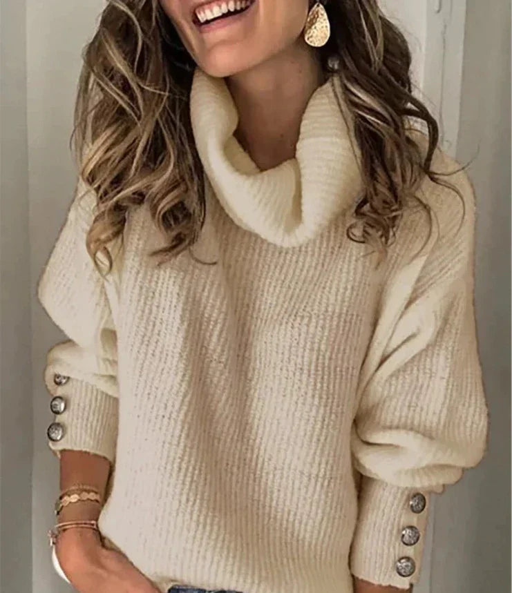 Levoire | Pull À Col Montant Léger Pour Femmes Beige