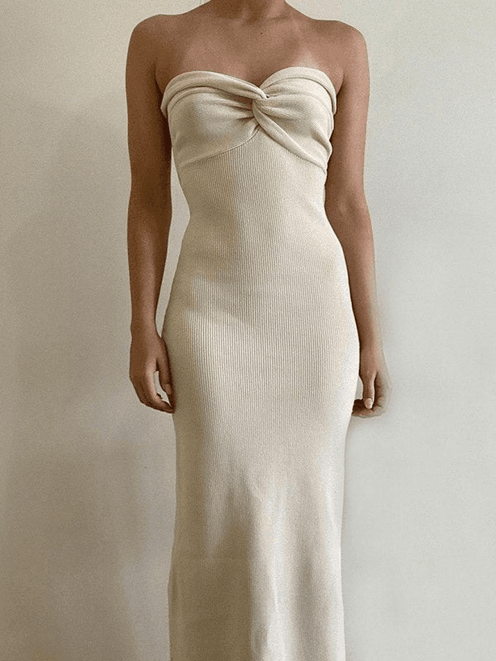 Levoire | Robe Maxi Sans Manches Twist Tricot