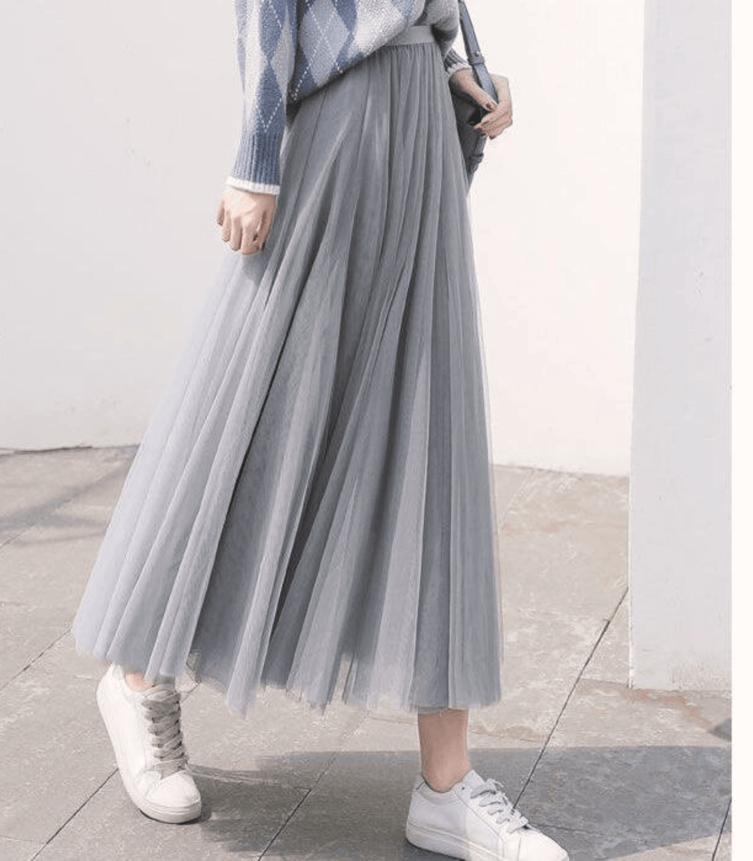 Levoire | Jupe À Taille Haute Jupe Élégante Pour Femmes Gris