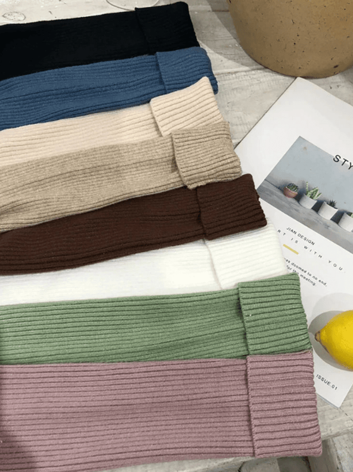 Levoire | Pull pour femmes côtelé chaud confortable col roulé slim fit
