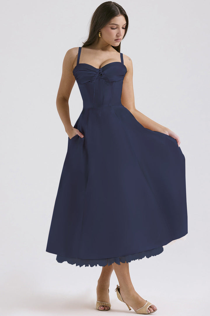 Levoire | Robe D'Été Bohème Pour Une Journée Inoubliable À La Plage Marine bleu
