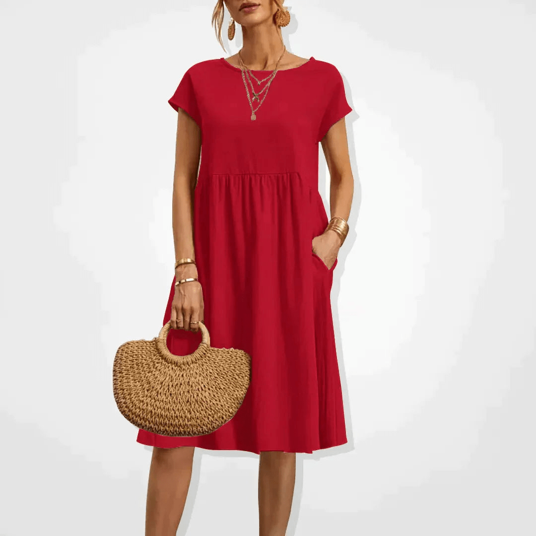 Levoire | Robe Midi Élégante Été Femme Rot