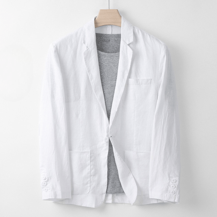 Levoire | Coupe Cintrée Blazer En Lin Blanc nuage