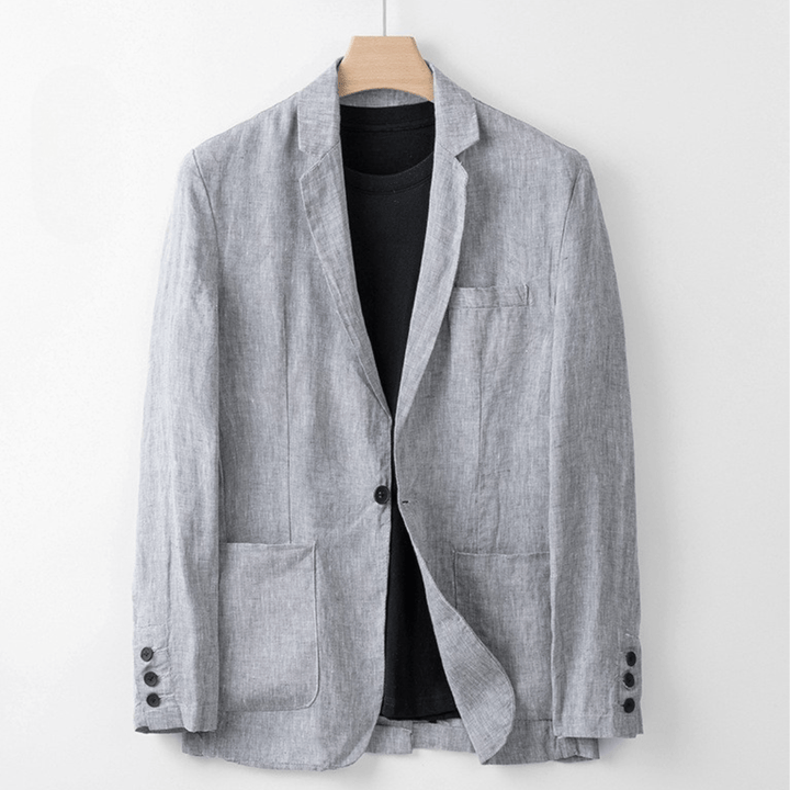 Levoire | Coupe Cintrée Blazer En Lin grise schiste