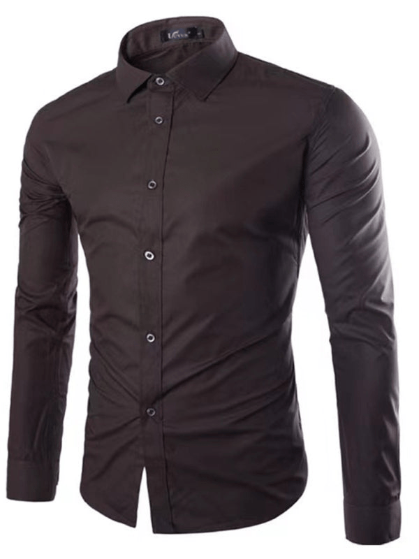 Levoire | Chemise Slim Sans Repassage Homme Café