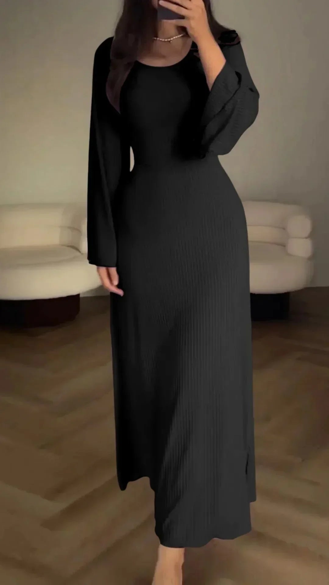 Levoire | Robe d'été élégante et raffinée Noir