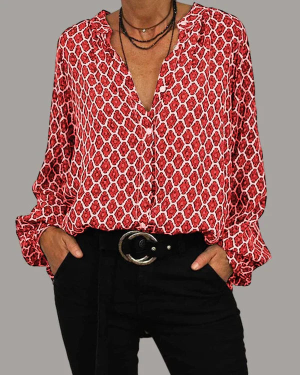 Levoire | Blouse Avec Décolleté En V Rot