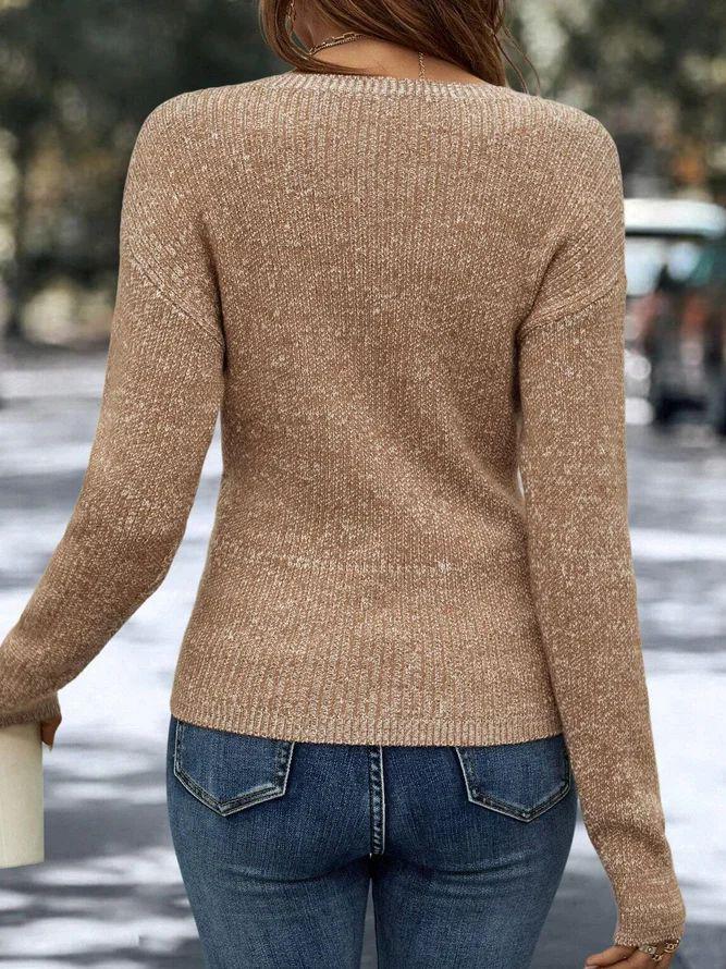 Levoire | Pull-over uni à col en V