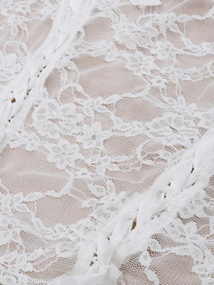 Levoire | Haut À Manches Longues Décolleté Épaules Nues Avec Volants Et Jupe À Niveaux