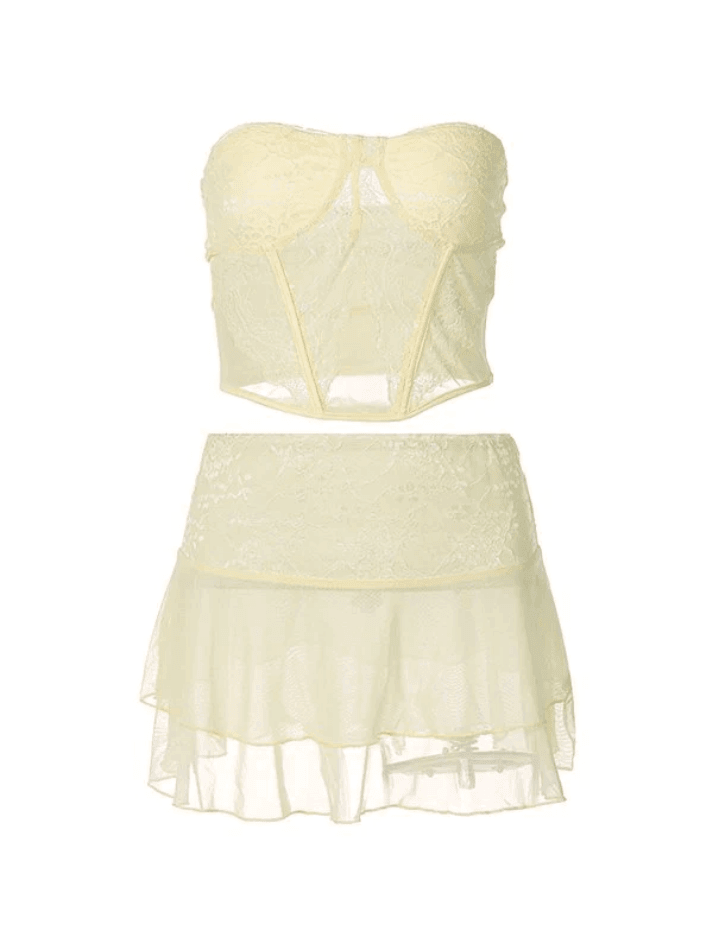 Levoire | Pantalon À Panneaux En Dentelle Set