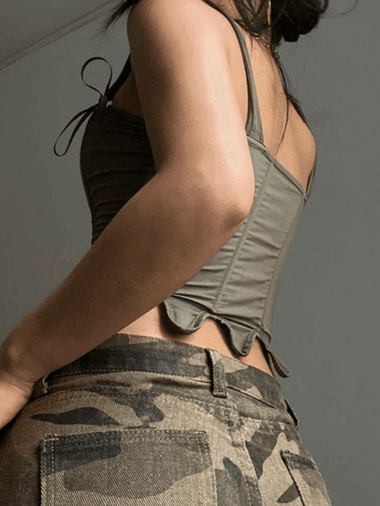 Levoire | Haut De Corset À Lacets Asymétriques