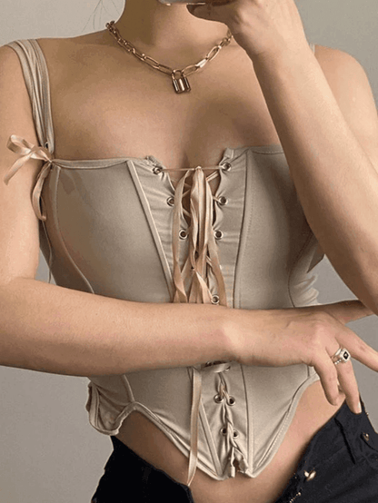 Levoire | Haut De Corset À Lacets Asymétriques