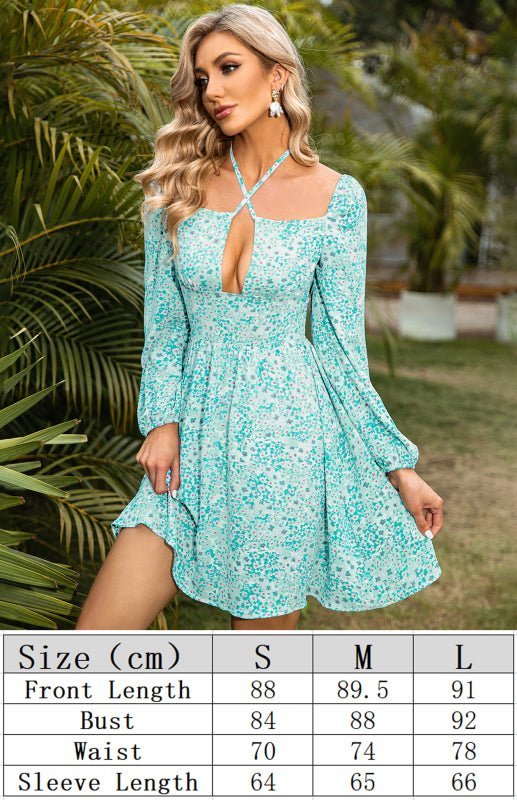 Levoire | Femme Robe Livrée Rectangulaire U-ring Croisée Léger Fleuri