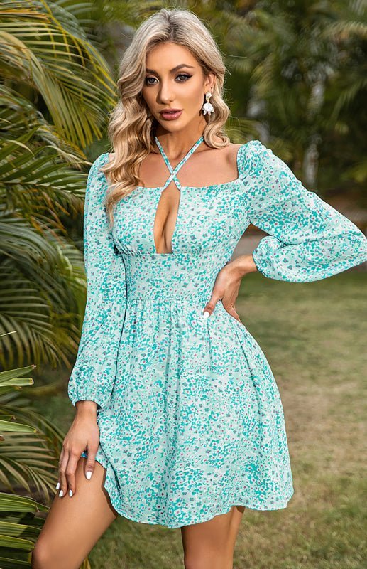 Levoire | Femme Robe Livrée Rectangulaire U-ring Croisée Léger Fleuri