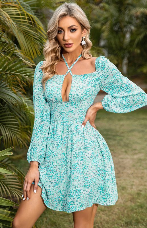 Levoire | Femme Robe Livrée Rectangulaire U-ring Croisée Léger Fleuri