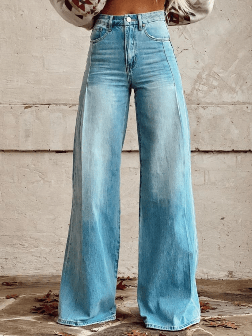 Levoire | Jean Rétro Évasé Femme Bleu