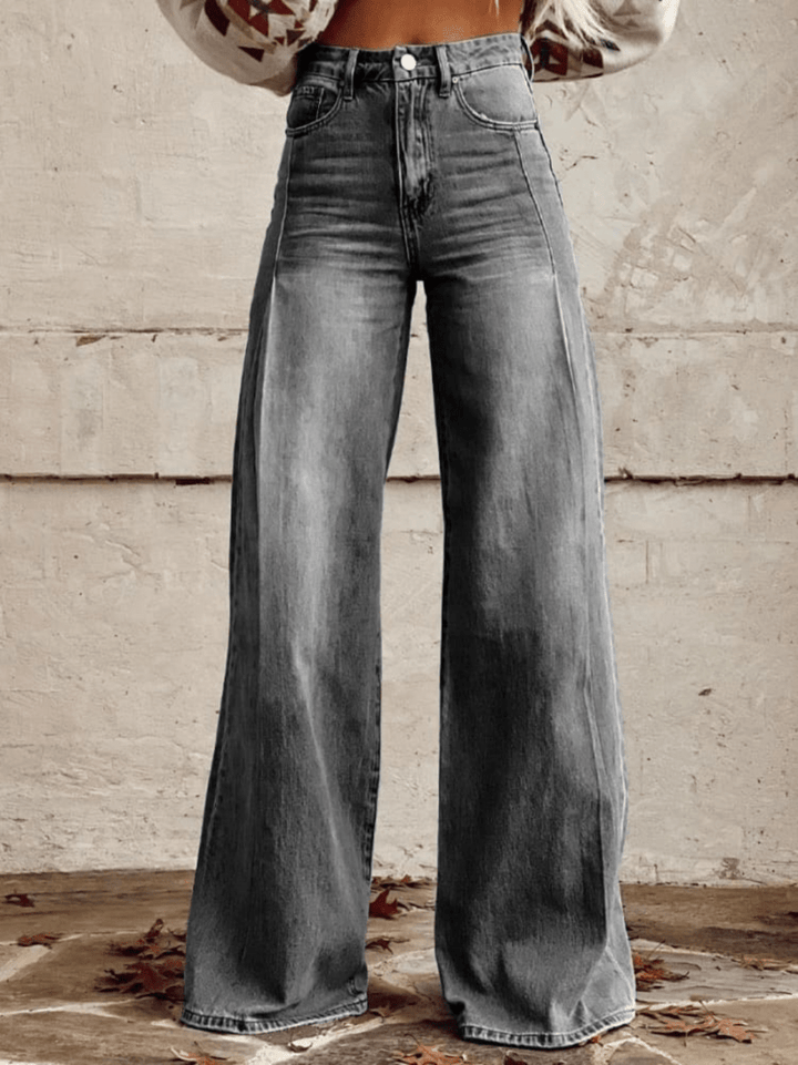 Levoire | Jean Rétro Évasé Femme Gris