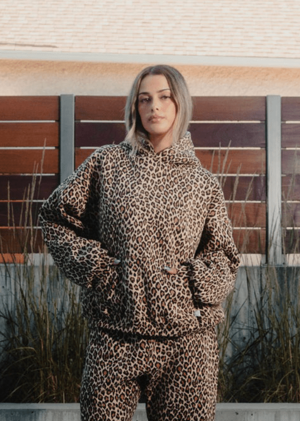 Levoire | Imprimé léopard Sweat à capuche femme Sweatshirt Pull Gilet 2XL
