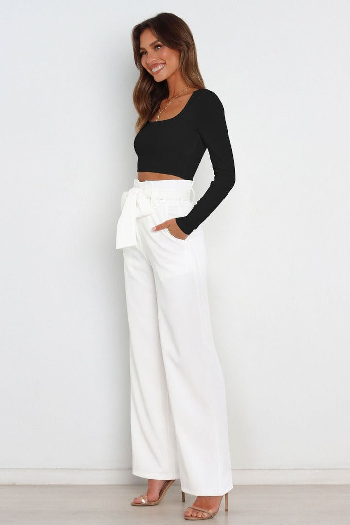 Levoire | Pantalon Avec Nœud Et Jambe Large