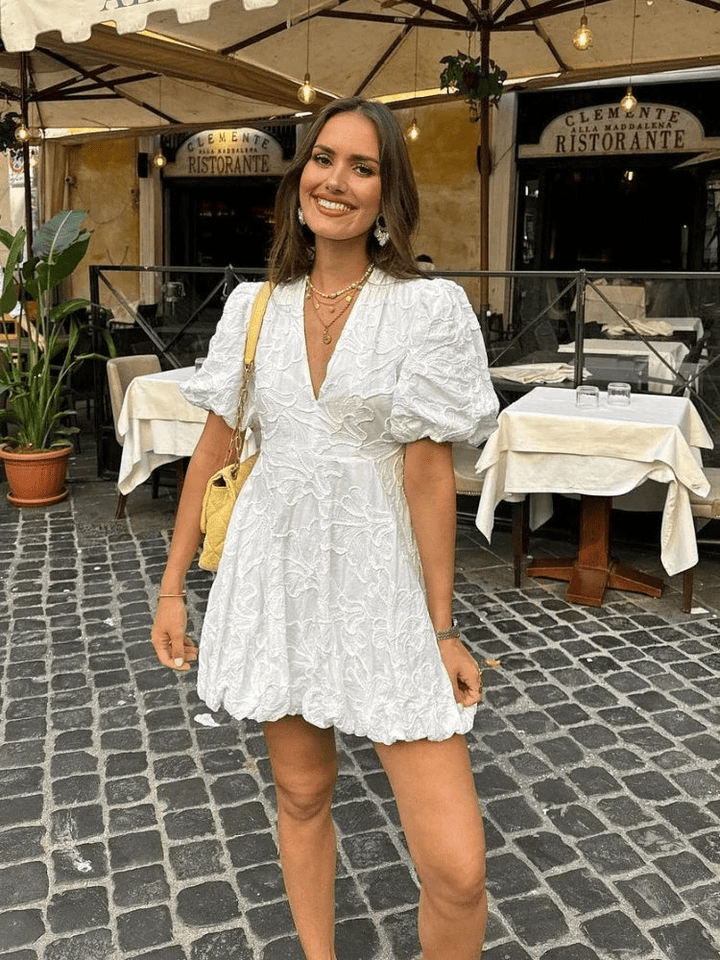 Levoire | Robe mini blanche pour femmes White Kleid XL