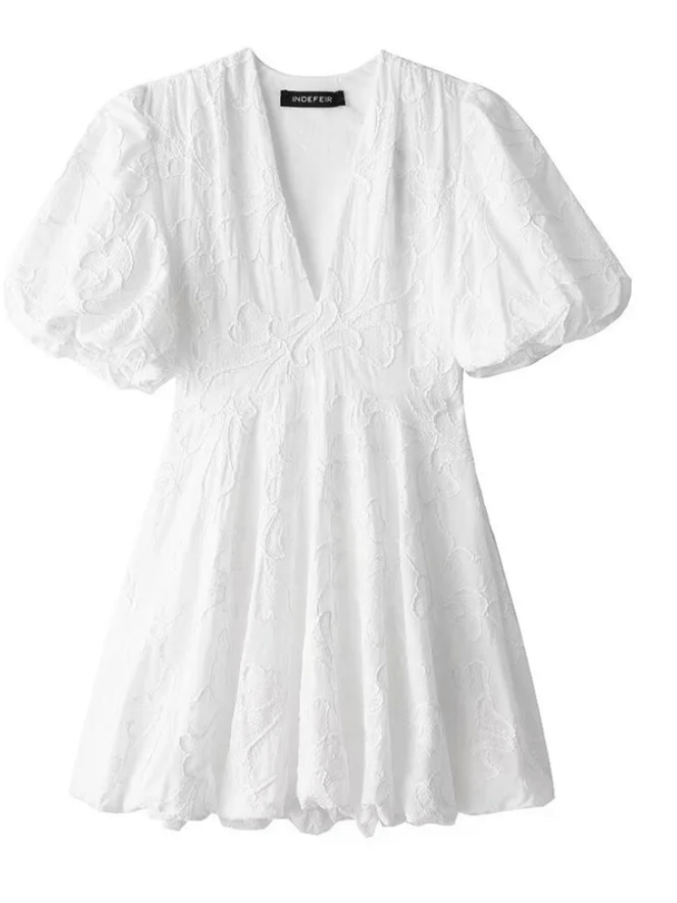 Levoire | Robe mini blanche pour femmes White Kleid