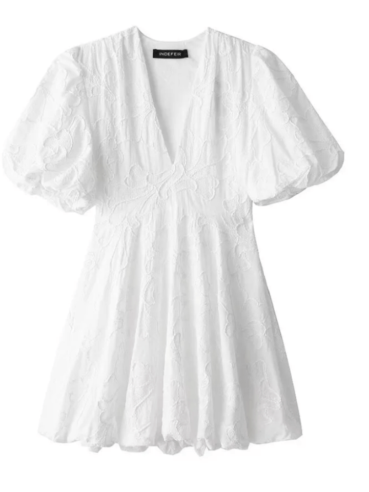 Levoire | Robe mini blanche pour femmes White Kleid