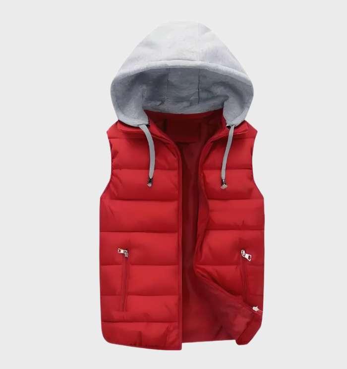 Levoire | Manteau Avec Capuche Et Fermeture Éclair Pour Hommes Rot