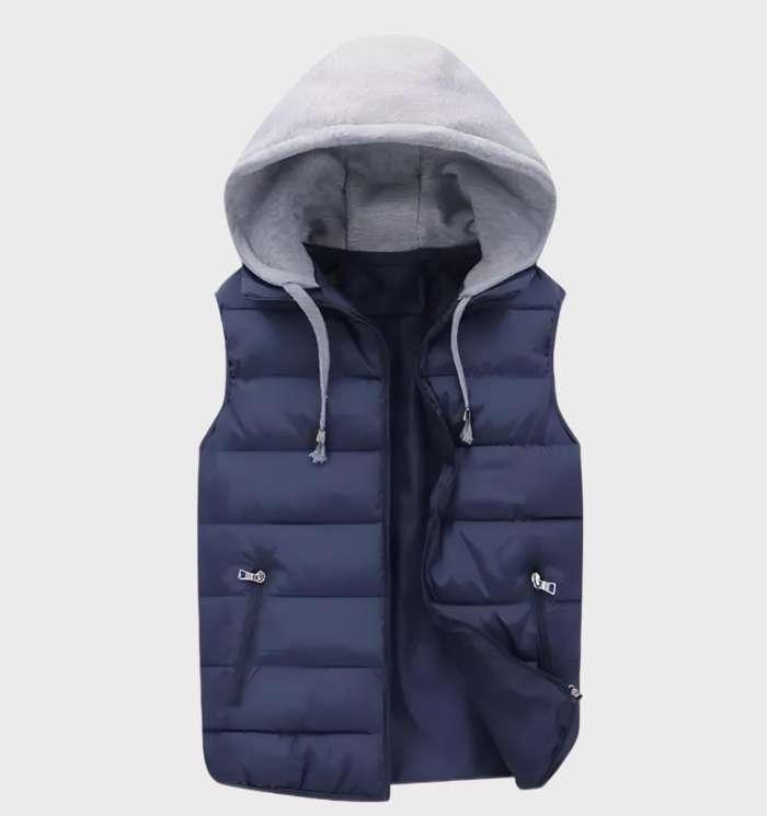 Levoire | Manteau Avec Capuche Et Fermeture Éclair Pour Hommes Marine bleu