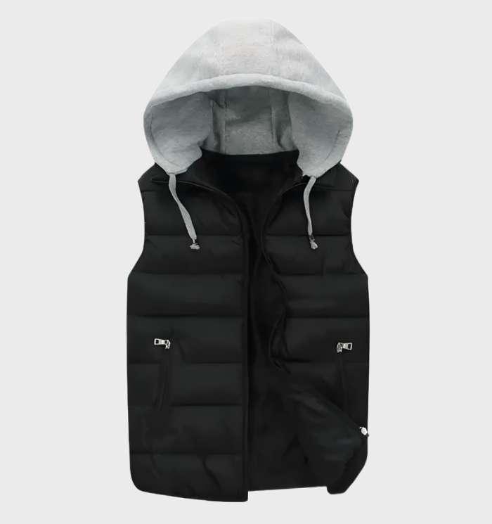 Levoire | Manteau Avec Capuche Et Fermeture Éclair Pour Hommes Noir