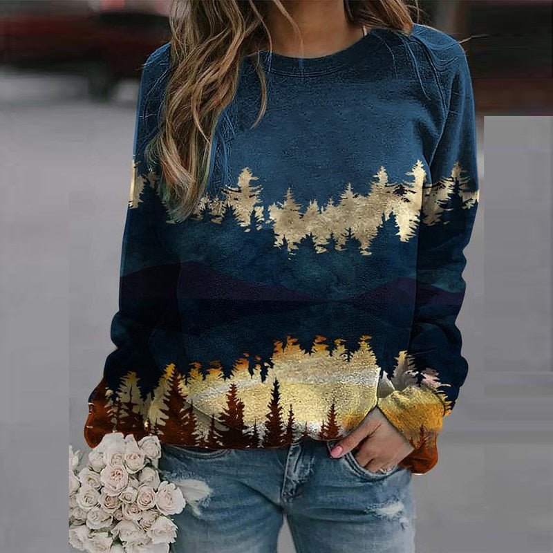 Levoire | Pull Imprimé Berg Bleu