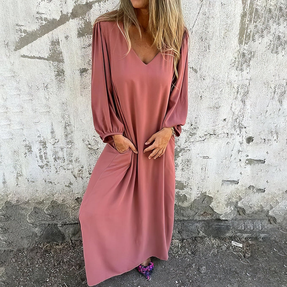 Levoire | Robe Boho Avec Poches Rosa