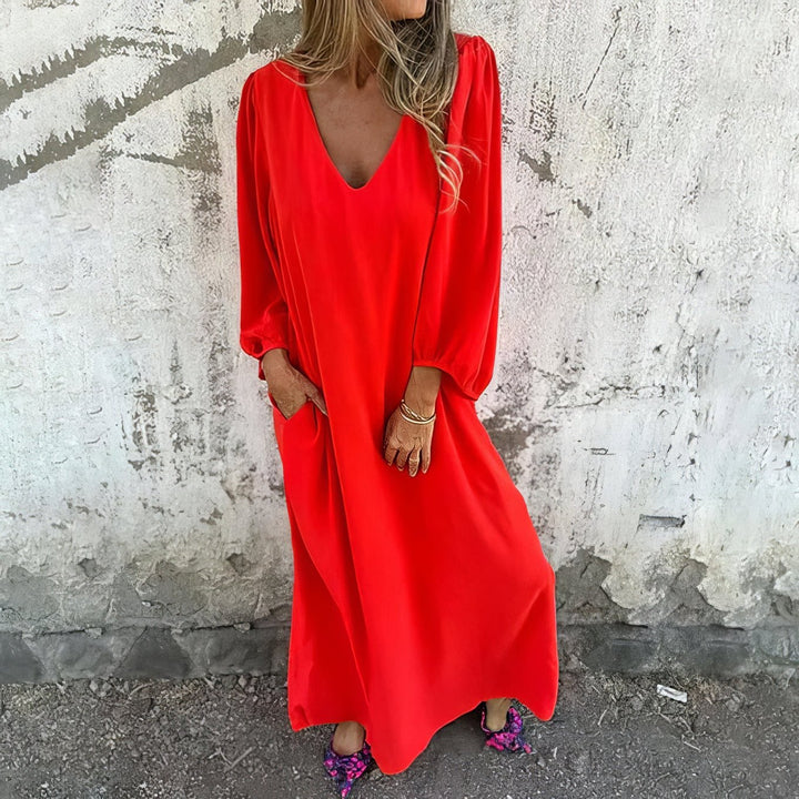 Levoire | Robe Boho Avec Poches Rot
