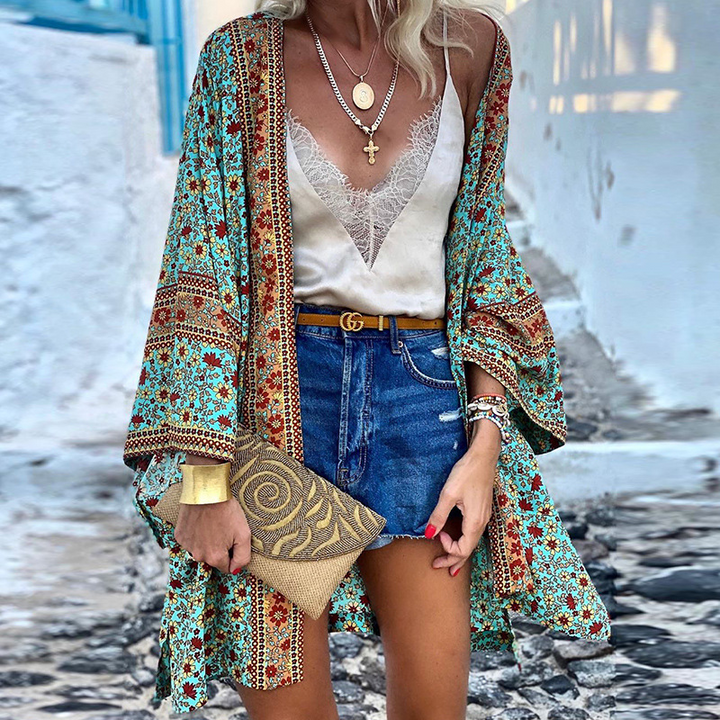 Levoire | Boho Cardigan Pour Femmes Kimono D'Été Léger Avec Design Élégant