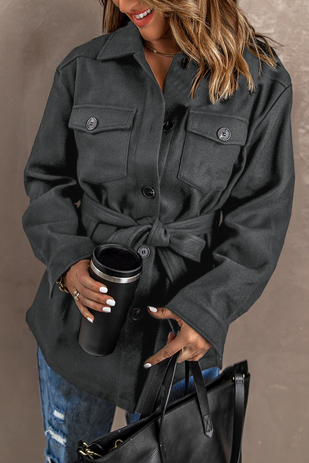 Levoire | Manteau décontracté et à la mode Gris XL