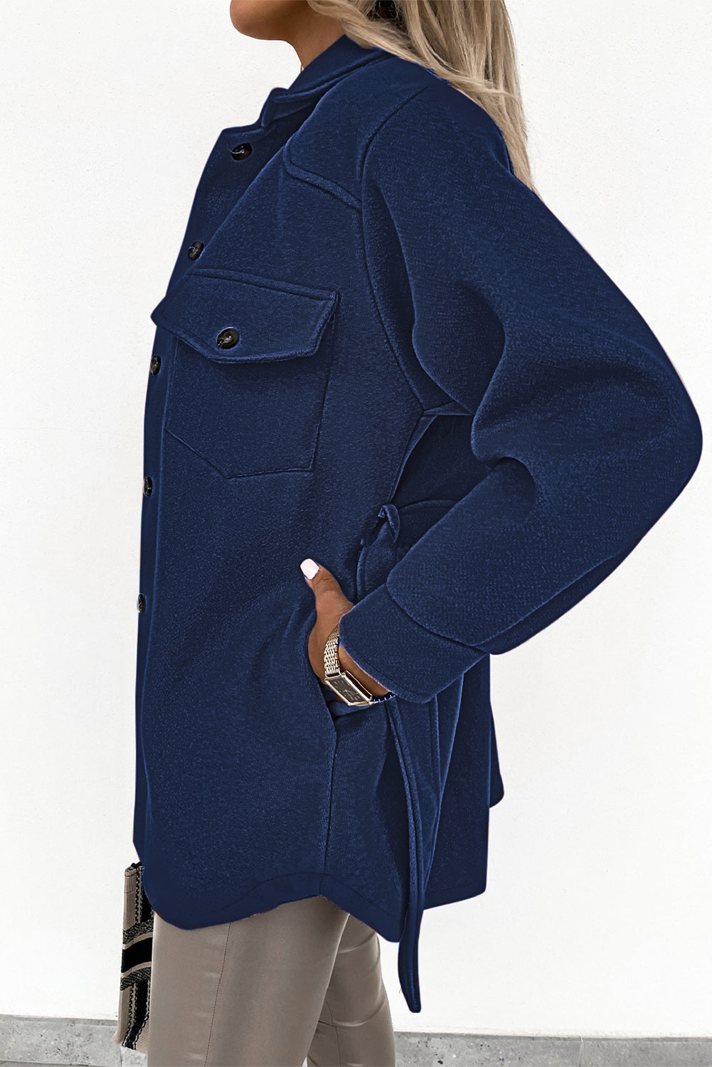Levoire | Manteau décontracté et à la mode Bleu XL