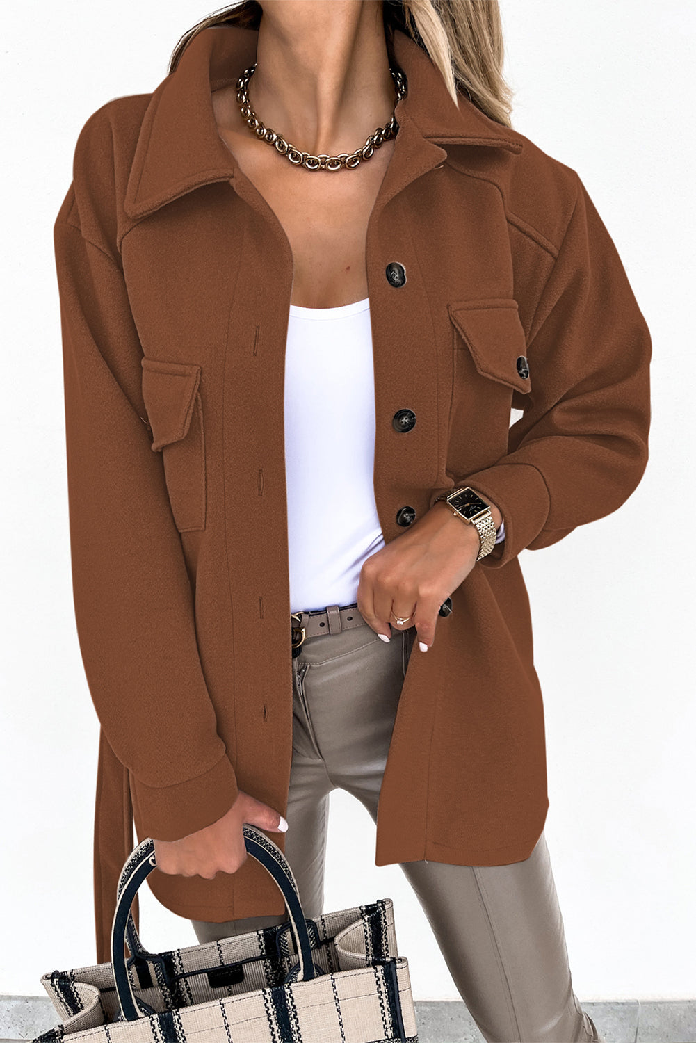 Levoire | Manteau décontracté et à la mode Marron S