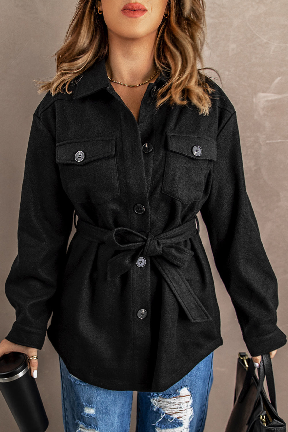 Levoire | Manteau décontracté et à la mode Noir L