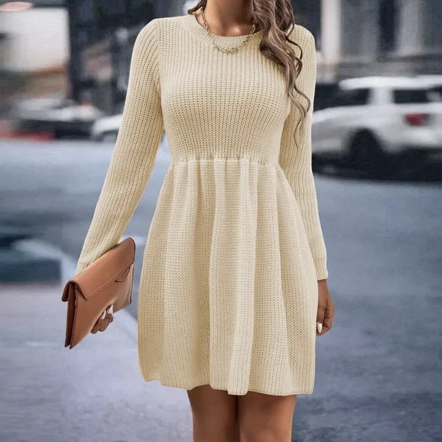 Levoire | Robe Élégante Tricot Beige