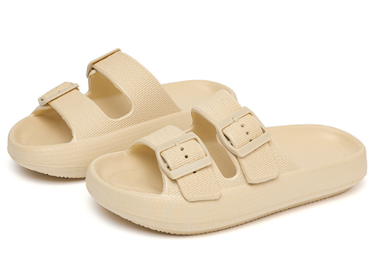 Levoire | Chaussons Confortables Avec Des Sangles Ajustables Pour Femmes Et Hommes Khaki