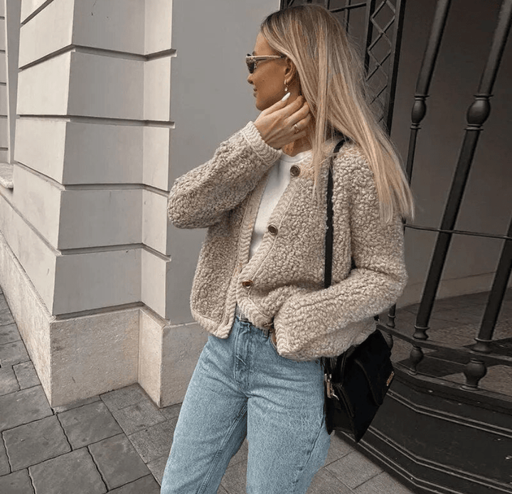 Levoire | Veste en fourrure pour femmes Chaude & Confortable Tendance & Luxueuse Veste en fourrure synthétique